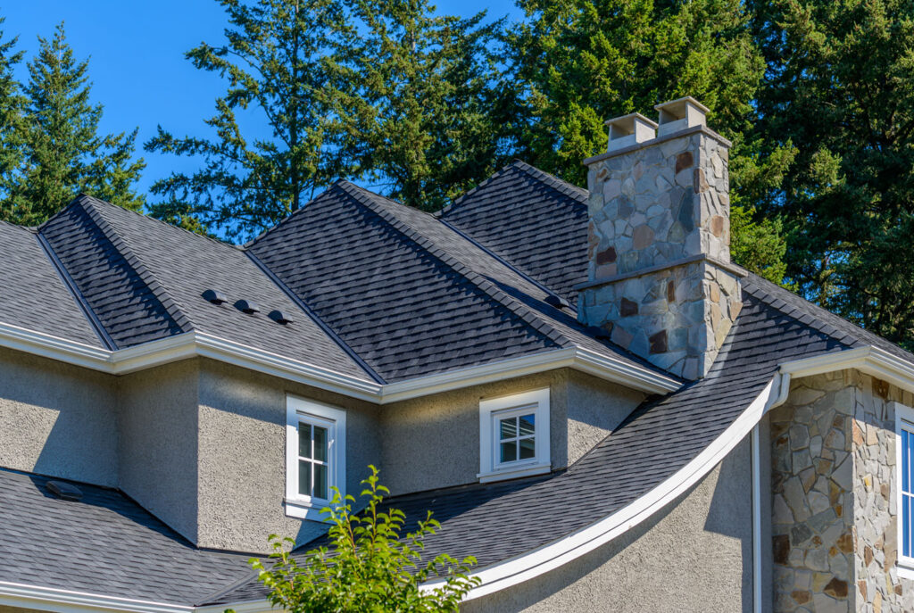 Residential roof installation on a modern home in Collegeville PA by a trusted roofing contractor
